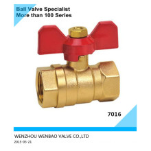 2PC Female Threaded Brass Ball Valve with Butterfly Handle Dn20